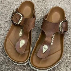 Brown thong Birkenstock